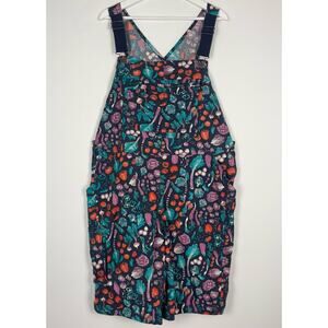 Duluth Trading Heirloom Gardening Short Overalls Size XXL Rare Vegetable Print